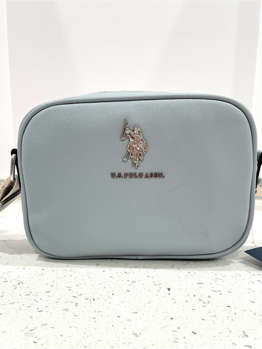 U.S. Polo Assn. Powder Blue Crossbody Messenger Bag NWT
